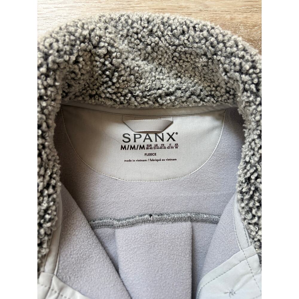 Spanx Luxe Fleece Shirt Jacket in gray - Picture 6 of 7